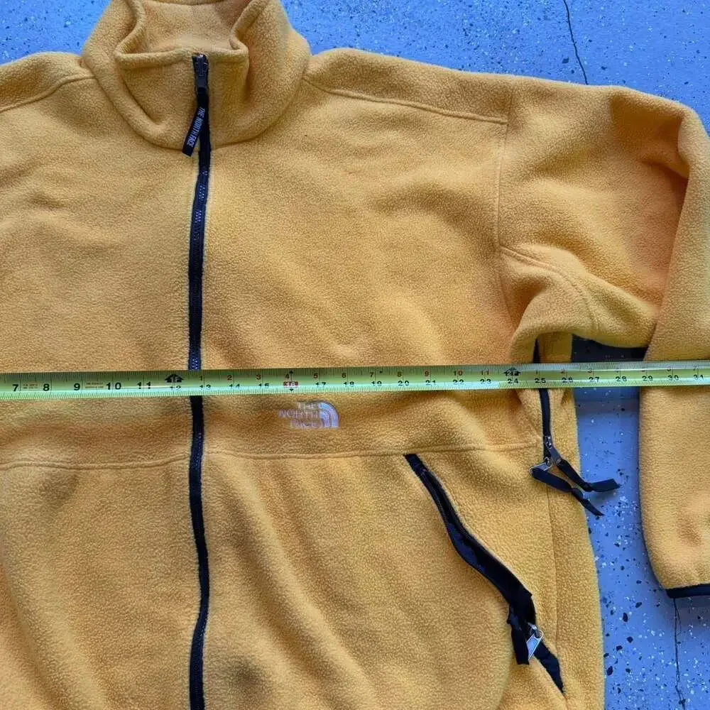 Vintage The North Face Yellow Full Zip Fleece Jacket, Men's XL
